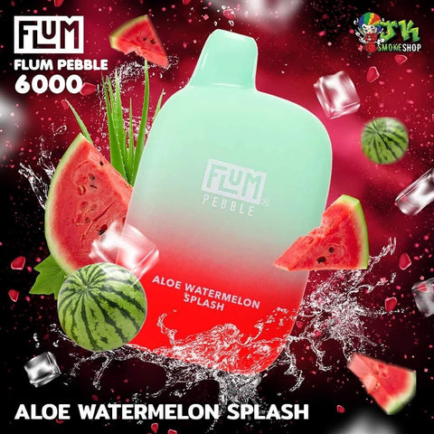 ALOE WATERMELON SPLASH FLUM PEBBLE 6000 - JK SMOKE SHOP | WEST HOLLYWOOD, CA