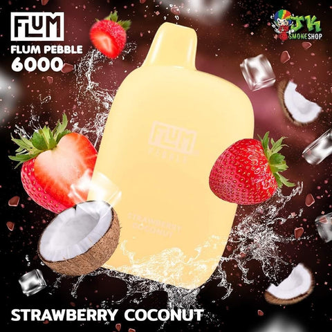 STRAWBERRY COCONUT FLUM PEBBLE 6000 - JK SMOKE SHOP | WEST HOLLYWOOD, CA