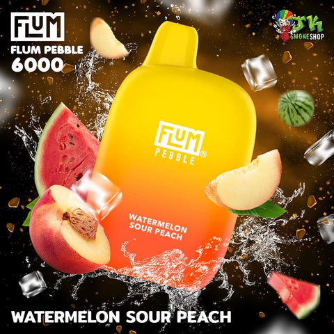 WATERMELON SOUR PEACH FLUM PEBBLE 6000 - JK SMOKE SHOP | WEST HOLLYWOOD, CA